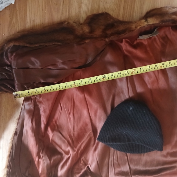 L.Bamberger & CO. Newark Elegant Brown Fur Mink Stole Wrap - Picture 13 of 16